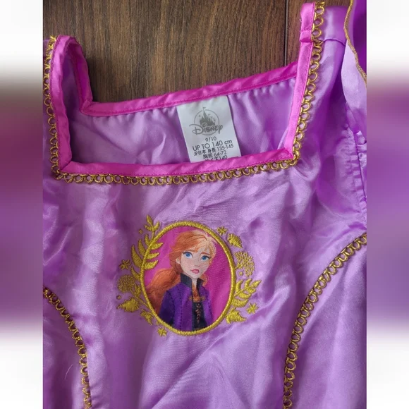Disney Frozen Anna Purple Princess Dress Costume Girls Size 9/10 - Picture 3 of 4